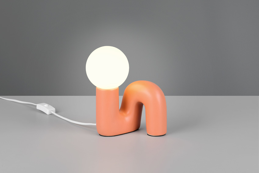 Lampe de table Quinn - orange - H21,5cm - G9 - 1x5W - ampoule excl.