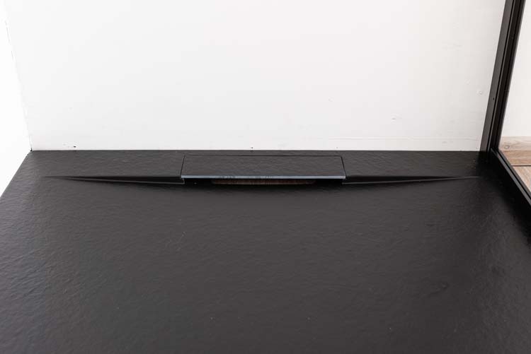 Douchebak Fineza composiet met gelcoat zwart 120x90cm