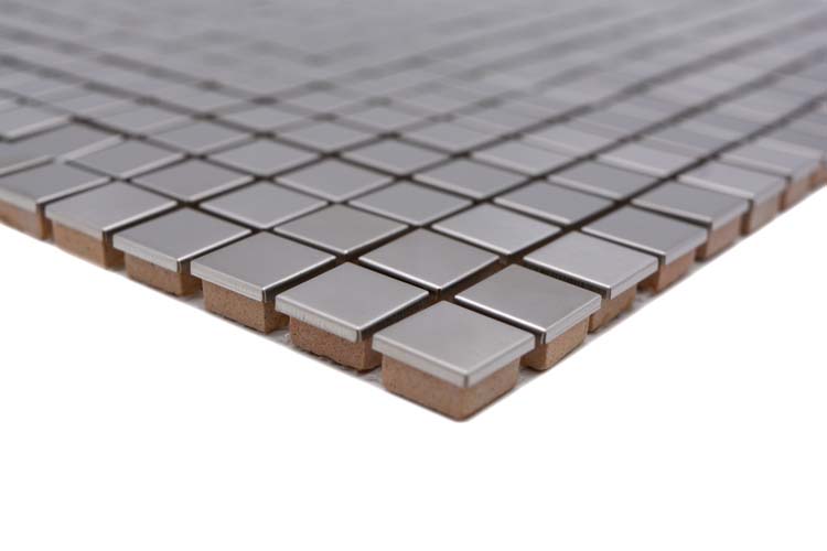 Mozaïek rechthoek zilver mat 30x30cm