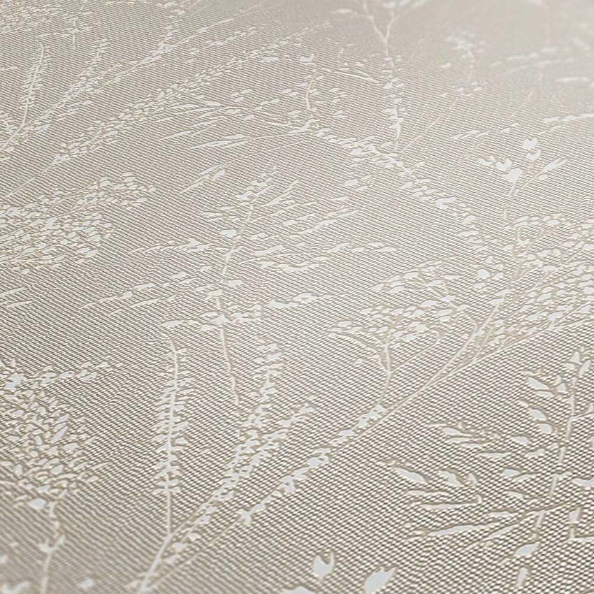 Vinyl op vliesbehang kruid bruin/beige/wit 0,53x10,05m