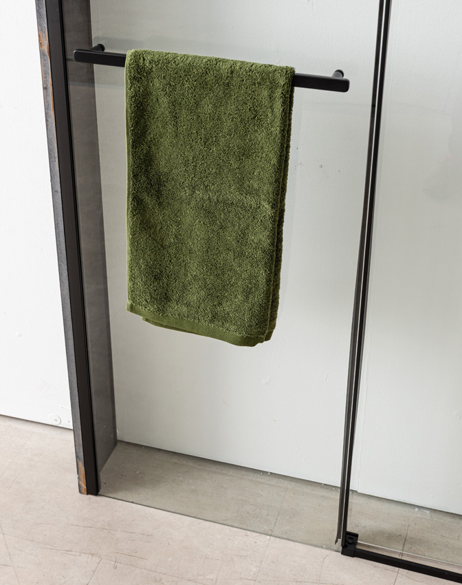 Porte de douche coulissante Ulani noir 138-140x200cm