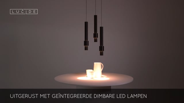 Lucide MARGARY - Suspension - Ø 28 cm - LED Dim. - 3x4W 2700K - Noir Lucide MARGARY - Suspension - Ø 28 cm - LED Dim. - 3x4W 2700K - Noir