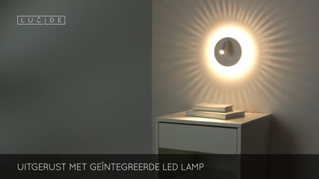 Lucide BENTJER - Wandlamp - Ø 14 cm - LED - 1x6W 3000K - Wit