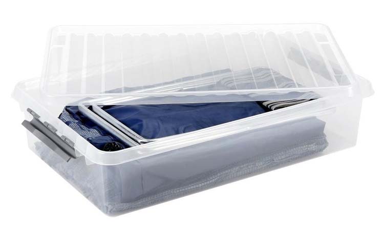 Q-Line box 60L transparant metaal 80x50x18 cm Q-Line box 60L transparant metaal 80x50x18 cm