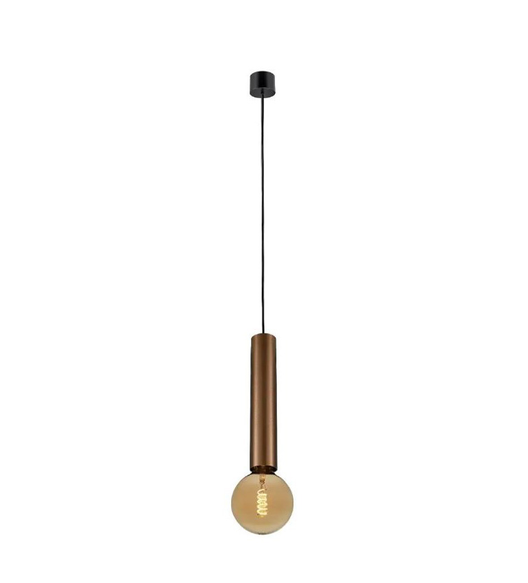Hanglamp - zwart/geborsteld brons - Ø5,6xH184cm - dimbaar - E27 - 1x50W