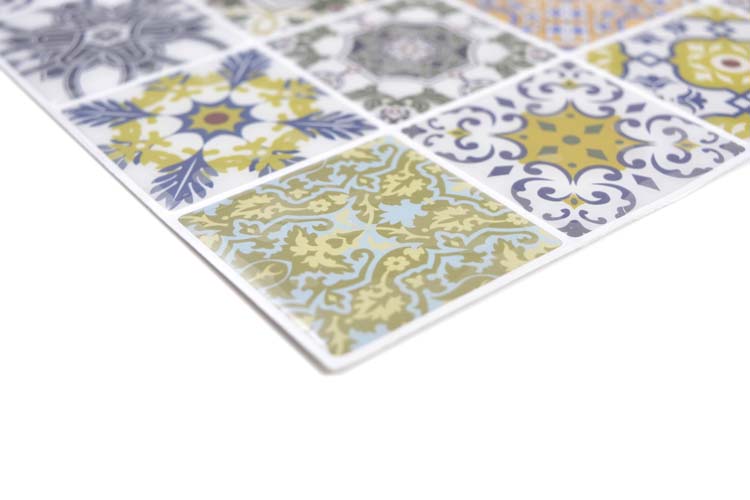 Mozaïek vinyl retro multicolor 25,5 x 25,5 cm