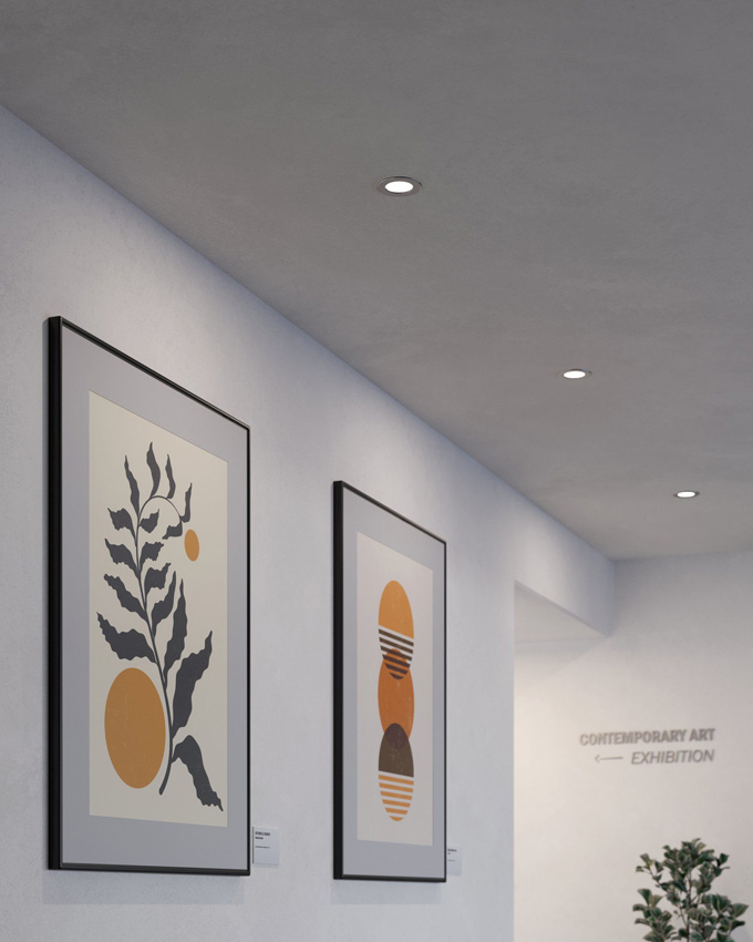 Inbouwspot - chroom - Ø8,6cm - LED - 1x2,7W - 4000K