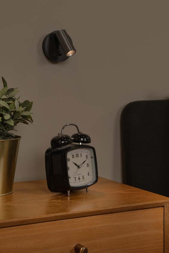 Oplaadbare wandspot Rune - koffie - Ø8,1cm - LED Dimbaar - 1x2W - 2700K/4000K - bewegingssensor - magnetisch