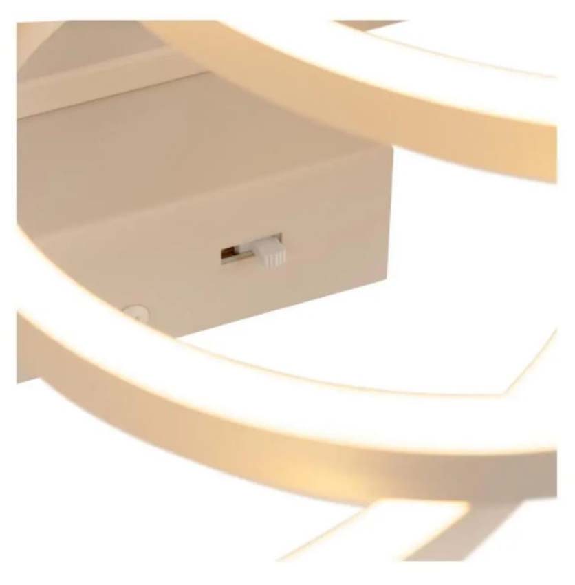 Lucide Essential Nicola - Plafonnier - LED - CCT - 1x37W 2700K/4000K - Taupe - 90x170cm