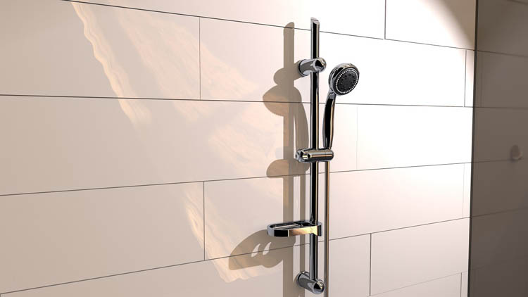 Set de douche Frey chrome 8 types de jet Set de douche Frey chrome 8 types de jet