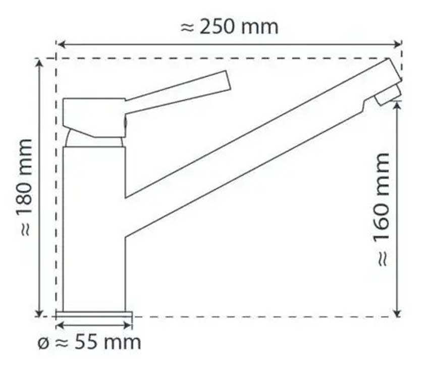 Keukenkraan Fay chroom