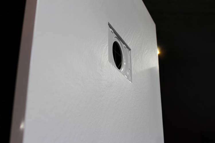 Receveur de douche Moby SMC blanc mat aspect ardoise 90x90cm