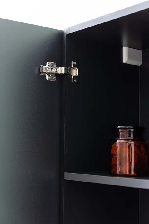 Kolomkast Ames mat zwart hangend 170x40x35cm