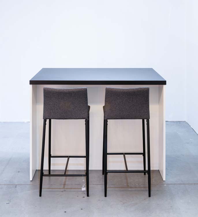 Keukeneiland Plenti wit/zwart 124,5 cm