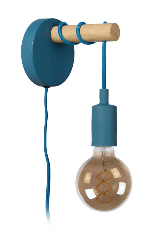 Lucide PAULIEN - Applique murale Chambres d'enfant - Ø 12 cm - E27 - Bleu
