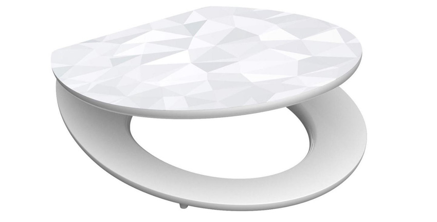 WC-bril softclose kristal