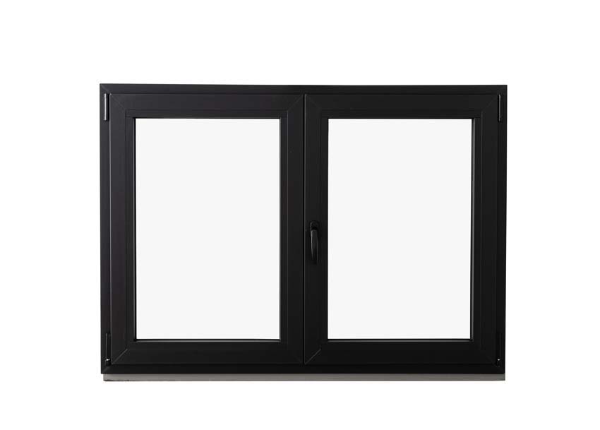 2-VAN oscillo-battant pvc Deceuninck Elegant noir/noir B1200xH1000 mm