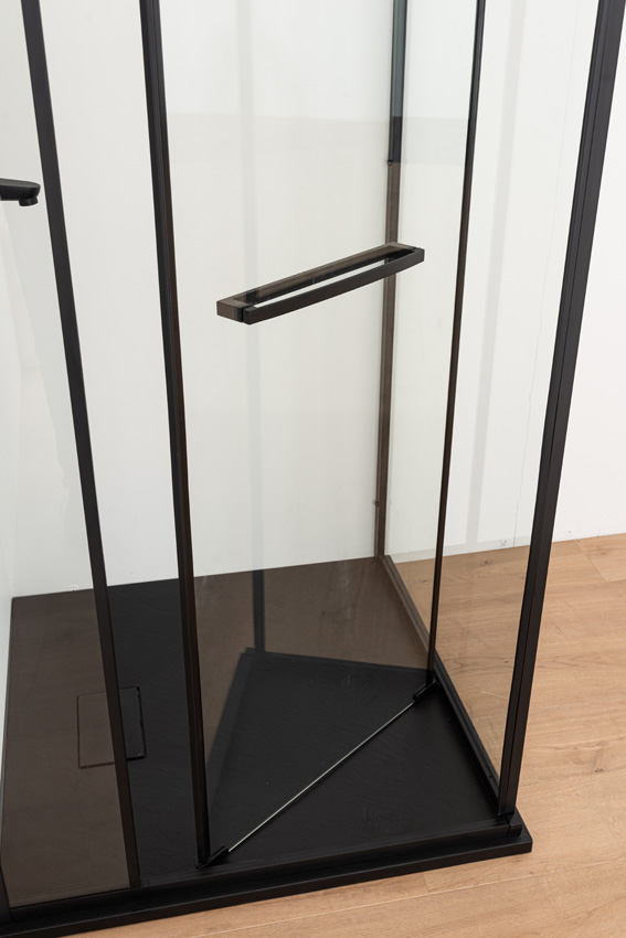 Douche d'angle Ares noir mat 90x90x190cm