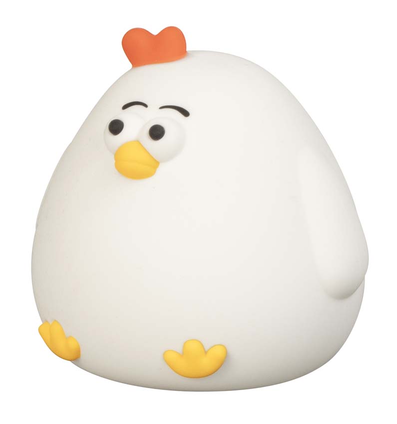 Tafellamp Kip - Wit - 11,5x10x11cm - Dimbaar - LED - 1x0,4W - RGB 3000K - met batterij en timer