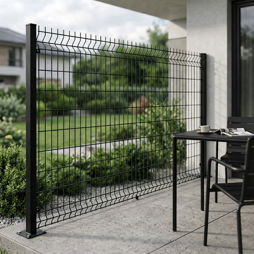 Draadpaneel zwart (HxB) 123x200cm