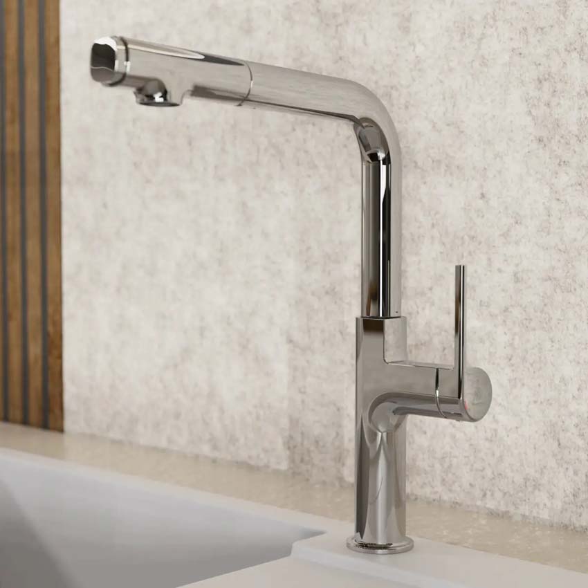 Robinet de cuisine Wasserwerk WK 11 chrome avec bec extractible