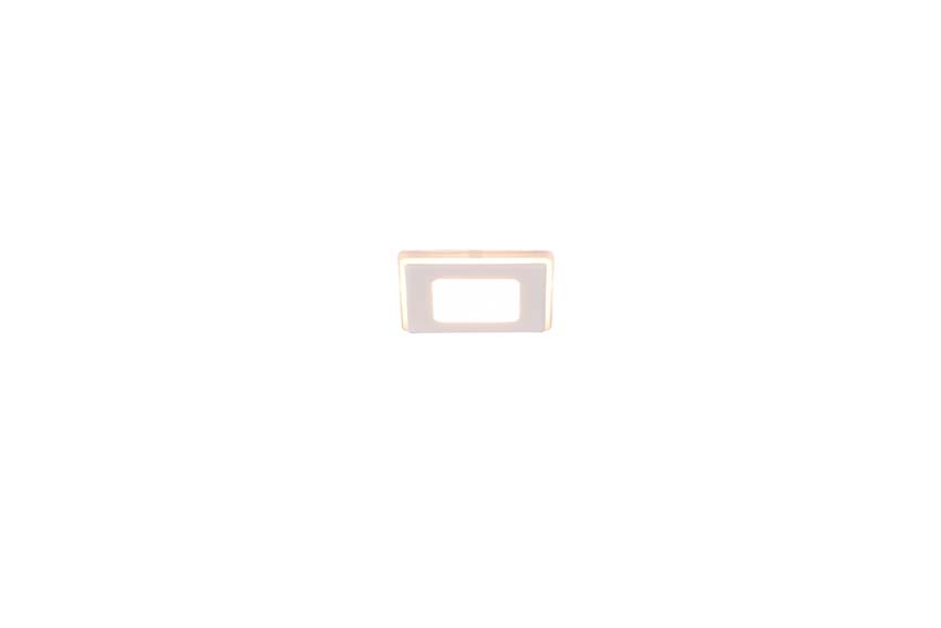 Inbouwspot - wit - 8,5x8,5cm - LED - 1x5W - 3000K - IP44