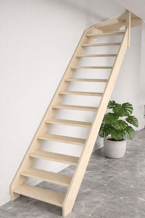 Molenaarstrap Bonn Evolution mini met kwartslag rechts boven H320xB64,4cm