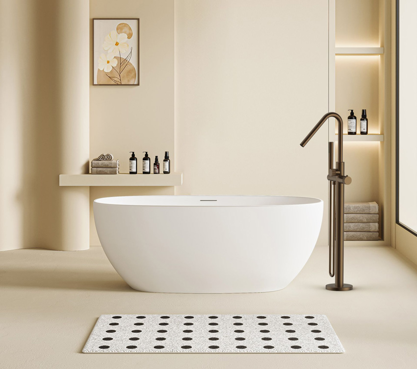 Robinet de baignoire Vera thermostatique à poser bronze