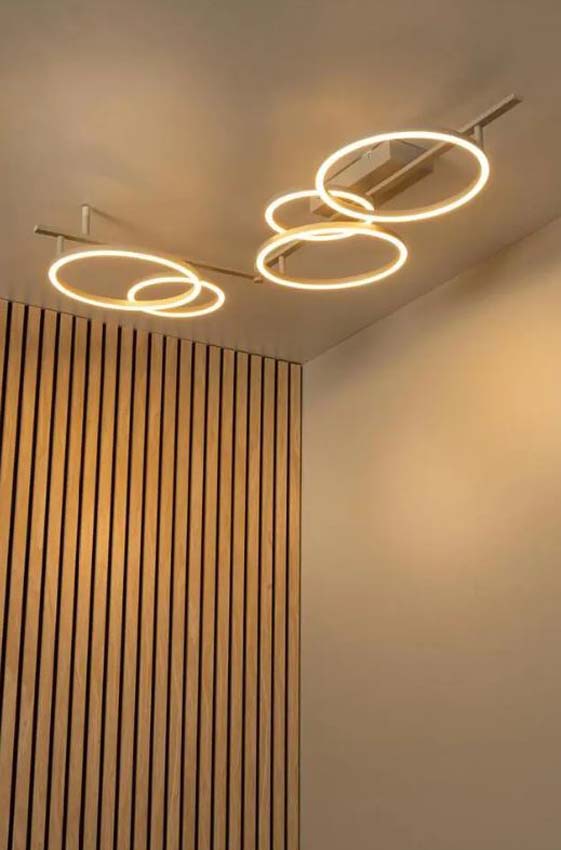 Lucide Essential Nicola - Plafonnier - LED - CCT - 1x37W 2700K/4000K - Taupe - 90x170cm