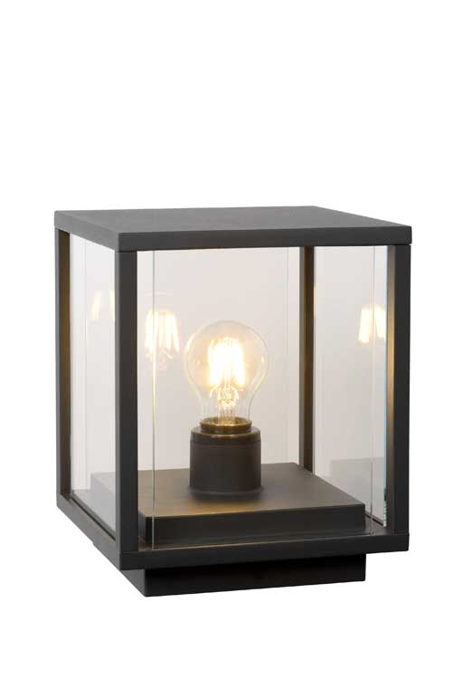 Lucide CLAIRE - Sokkellamp Buiten - E27 - IP54 - Antraciet