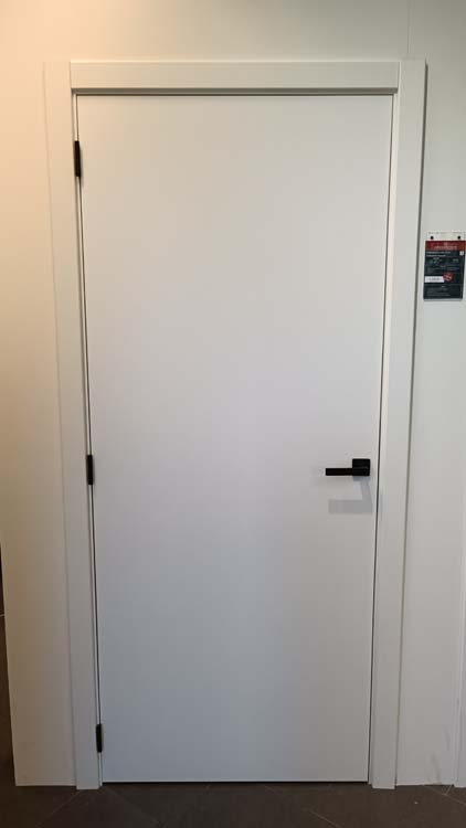 Complete binnendeur Pro Palladium wit 201,5x68cm tubespaan links + schuifdeurkast 8-10,5cm