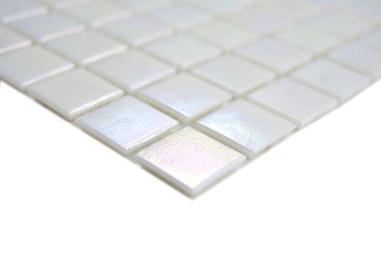 Mozaïek Glas zilverwit glanzend 30,5x30,5cm