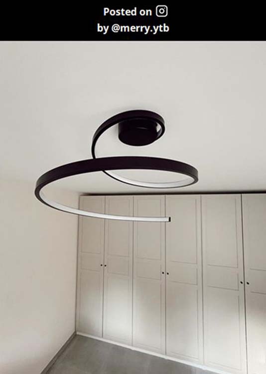 Plafonniére - zwart - Ø46cm - dimbaar - LED - 24W - 3000K