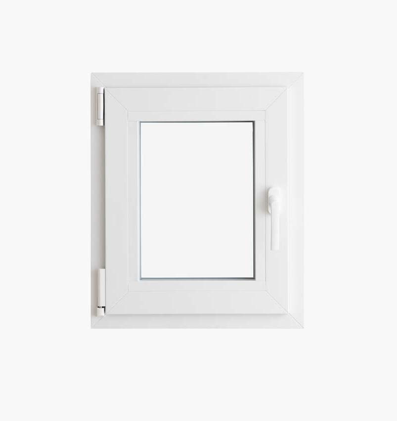 1-VL draaikiepraam pvc Deceuninck Elegant Inf. wit/wit B500xH600 mm L