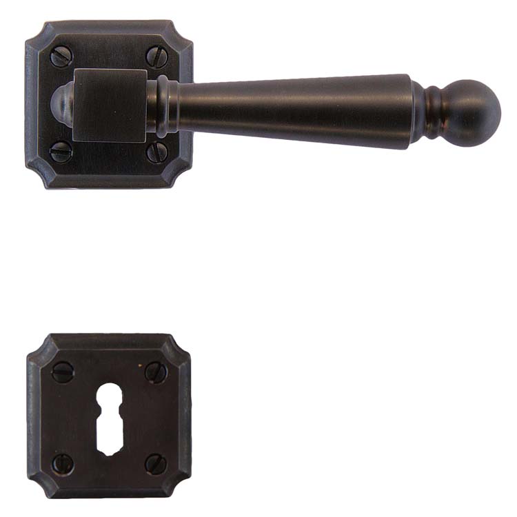 Poignée de porte pro genua carbon noir rosace barbe