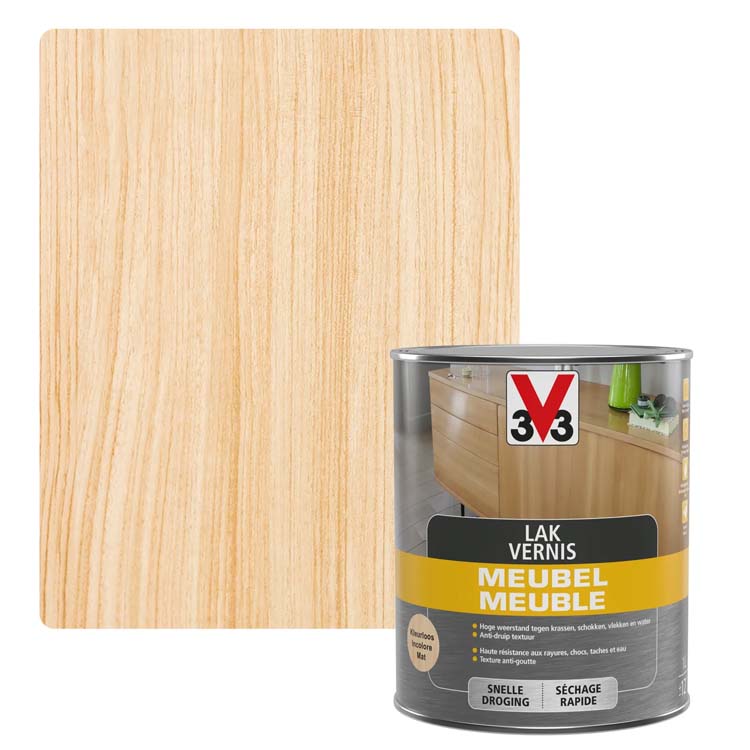 V33 meubellak transparant mat 1L