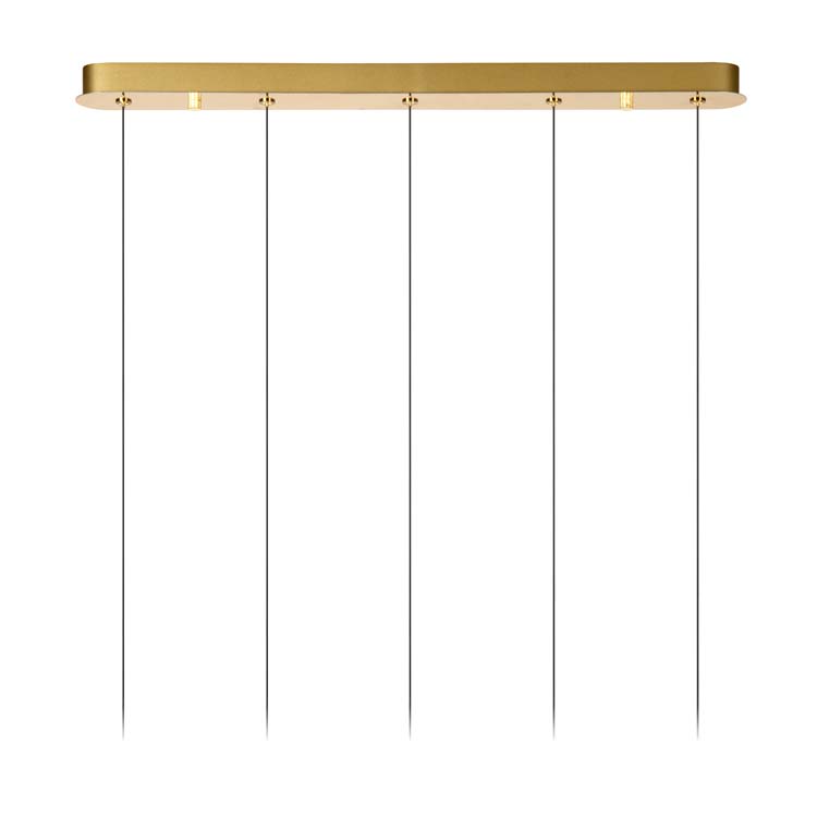 Hanglamp - goud/messing - 84cm - LED - 5x7,8W - 2700K