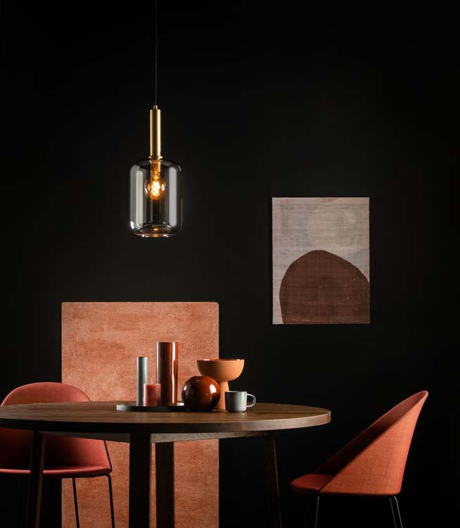 Suspension - fumé - Ø22cm - E27 - 40W