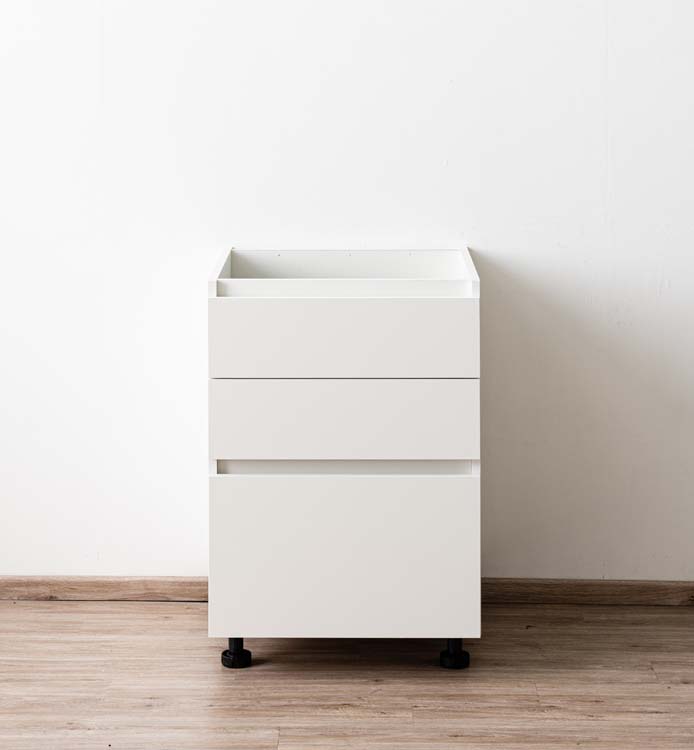 Armoire de cuisine Plenti avec 3 tiroirs blancs 60x78cm