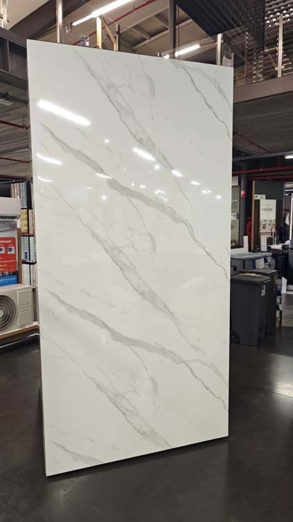 Wandpaneel PVC marmer wit 120x280x0,3cm