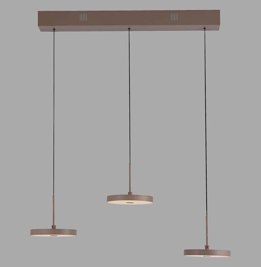 Hanglamp Jojo - Zand - 65 cm - dimbaar 3x6,8W - 3000K Hanglamp Jojo - Zand - 65 cm - dimbaar 3x6,8W - 3000K