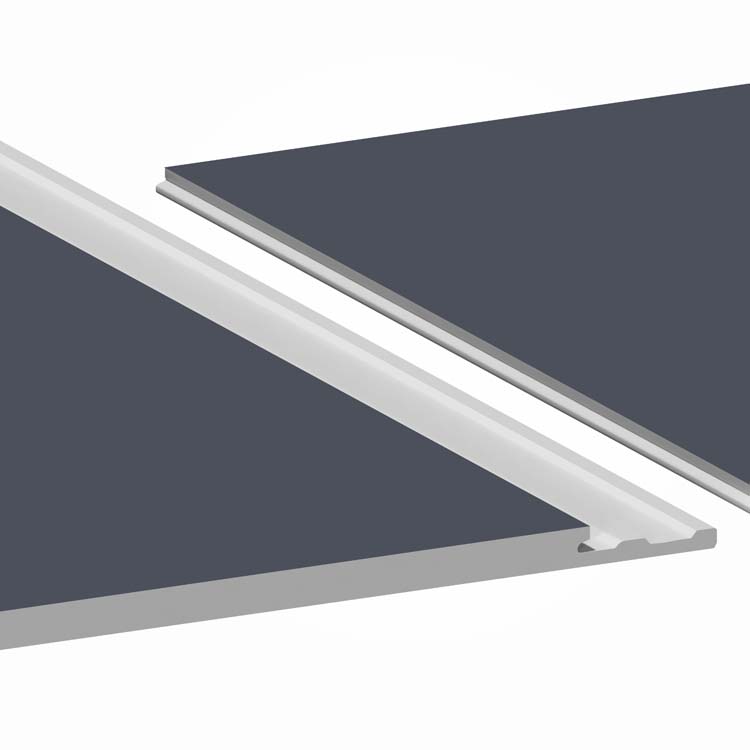 Gevelpaneel FLUX facade rigid 2605x305x6mm antraciet