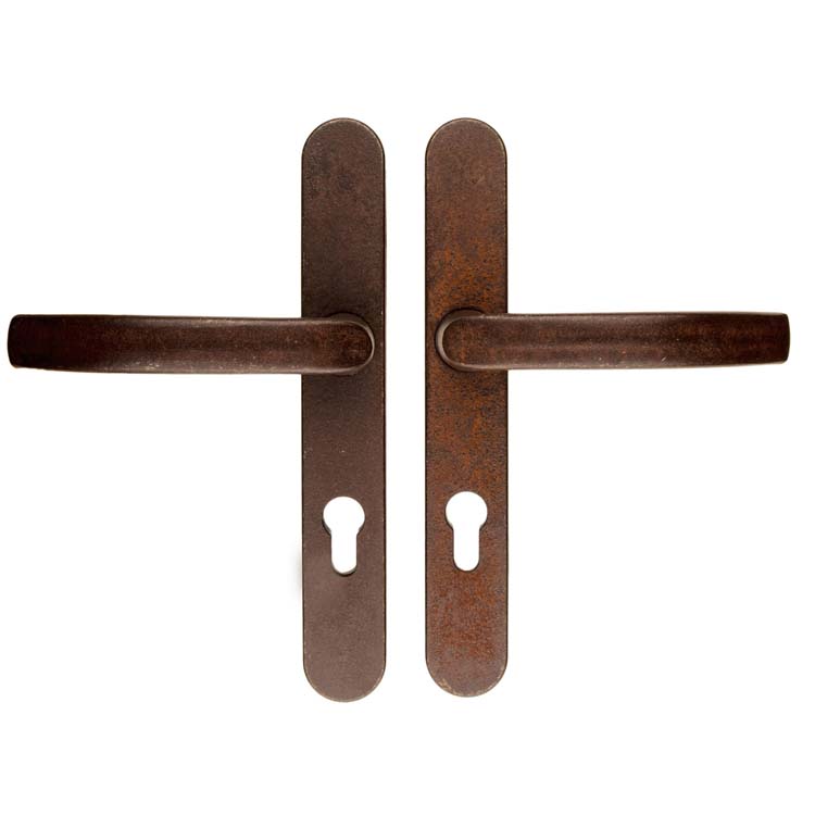 Quincaillerie de sécurité poignée+poignée rouille 72mm