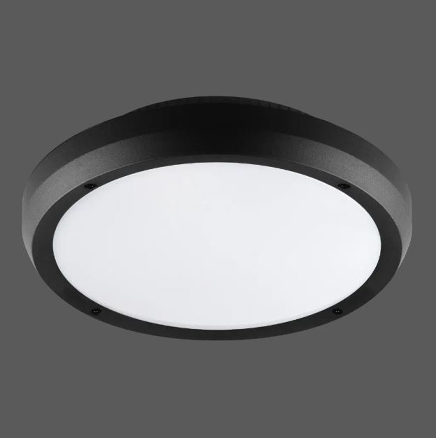 Plafonnier - noir - Ø30 cm - LED - 1x14W - 3000K/4000K - IP65