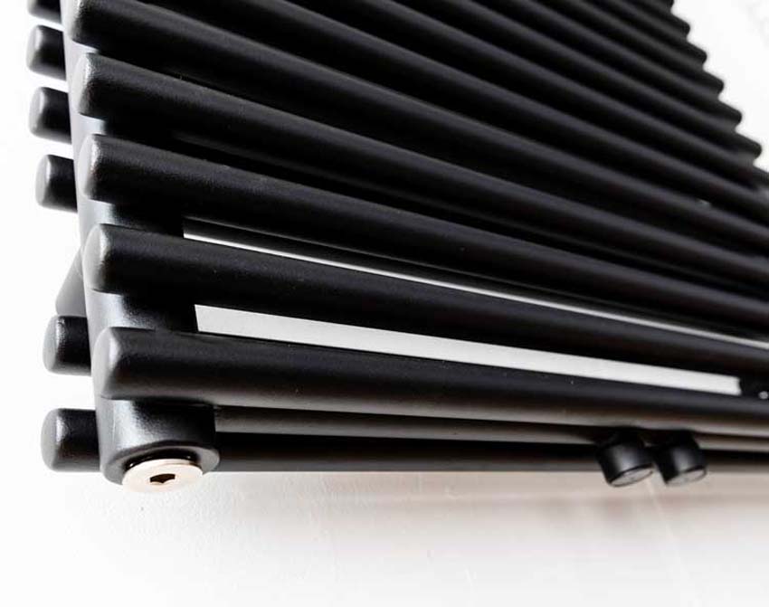 Handdoekradiator Doby dubbel 180x50cm zwart 1484Watt