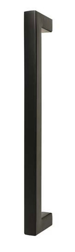 Porte intérieure vitrée complète Skyline Night mat 73x201cm poignée carrée noire + charnières