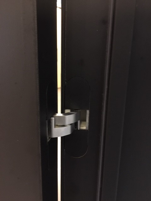 Porte intérieure complète Invisible Flat noire 211,5x73cm aggloméré tubulaire gauche + châssis 30cm