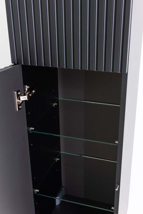Armoire colonne Sunday noir montage murale 160x35x35cm Armoire colonne Sunday noir montage murale 160x35x35cm