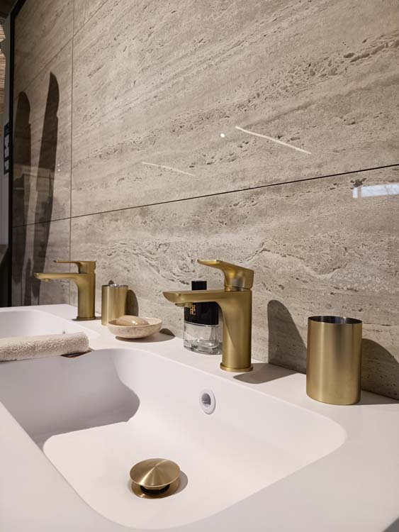 Carrelage de sol et mural Lillystone travertin 60x120cm