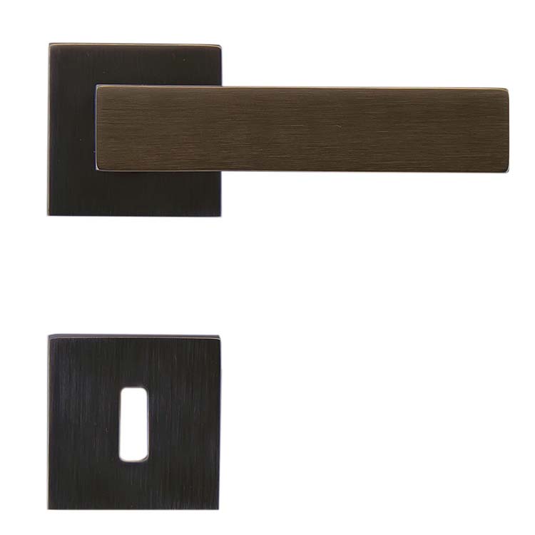 Poignée de porte pro todi carbon noir rosace barbe